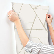 CC1293 Intersect Beige Metallic Carol Benson Cobb Wallpaper by York Wallcoverings