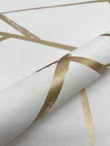 CC1294 Intersect Gold Metallic Carol Benson Cobb Wallpaper by York Wallcoverings