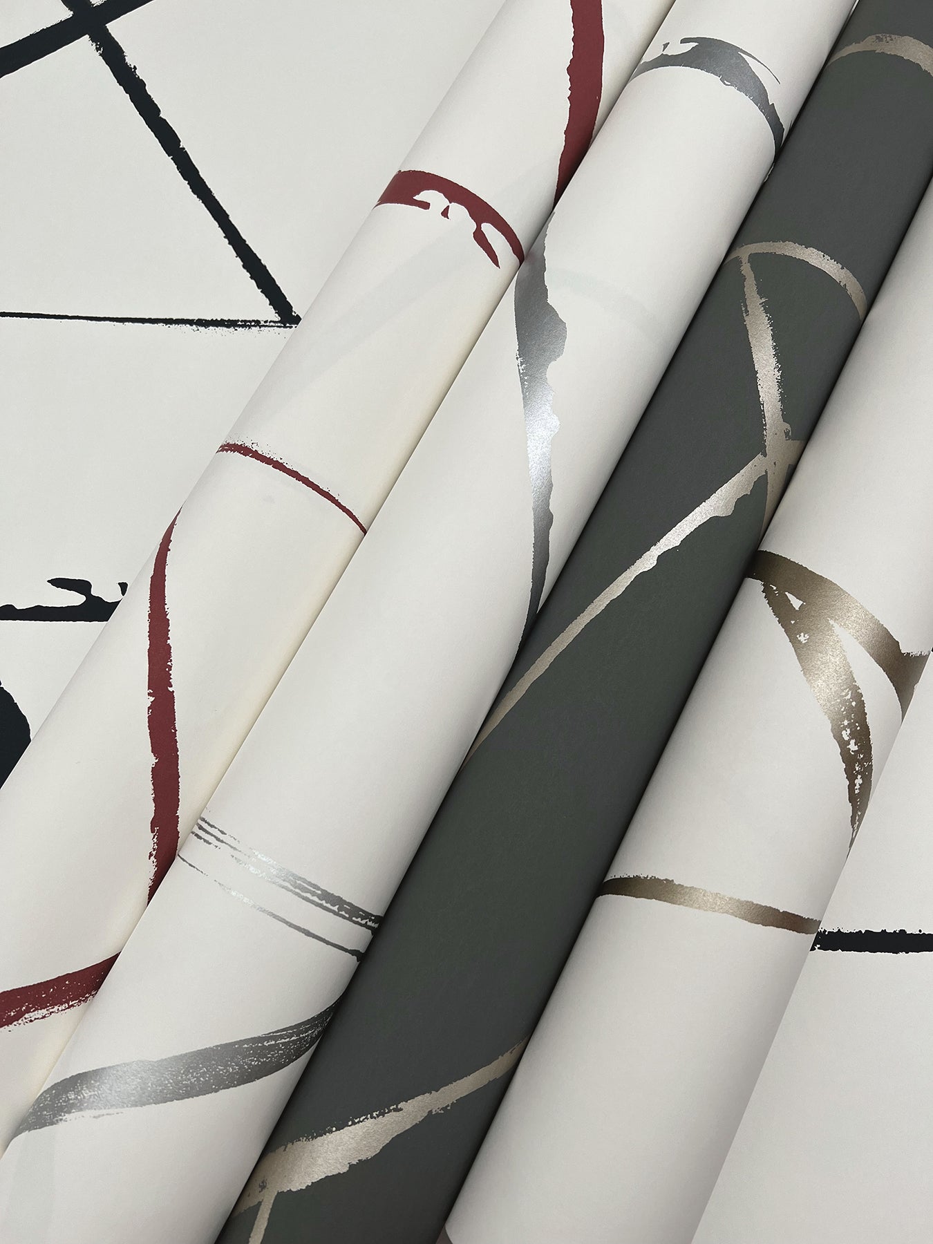 CC1295 Intersect Black Carol Benson Cobb Wallpaper by York Wallcoverings