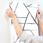 CC1295 Intersect Black Carol Benson Cobb Wallpaper by York Wallcoverings