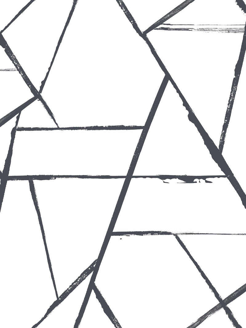 CC1295 Intersect Black Carol Benson Cobb Wallpaper by York Wallcoverings