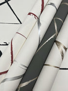 CC1296 Intersect Silver Metallic Carol Benson Cobb Wallpaper by York Wallcoverings