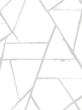 Intersect Silver Metallic Carol Benson Cobb Wallpaper by York Wallcoverings