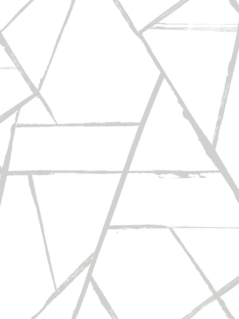 CC1296 Intersect Silver Metallic Carol Benson Cobb Wallpaper by York Wallcoverings