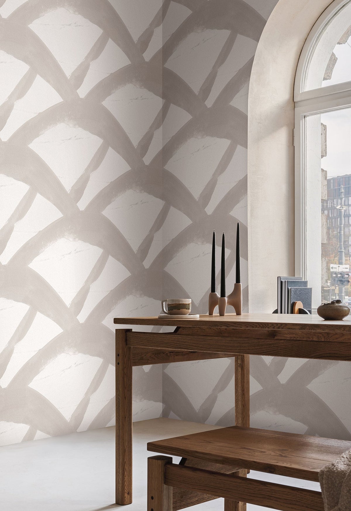 CC1302 Entanglement Linen Carol Benson Cobb Wallpaper by York Wallcoverings