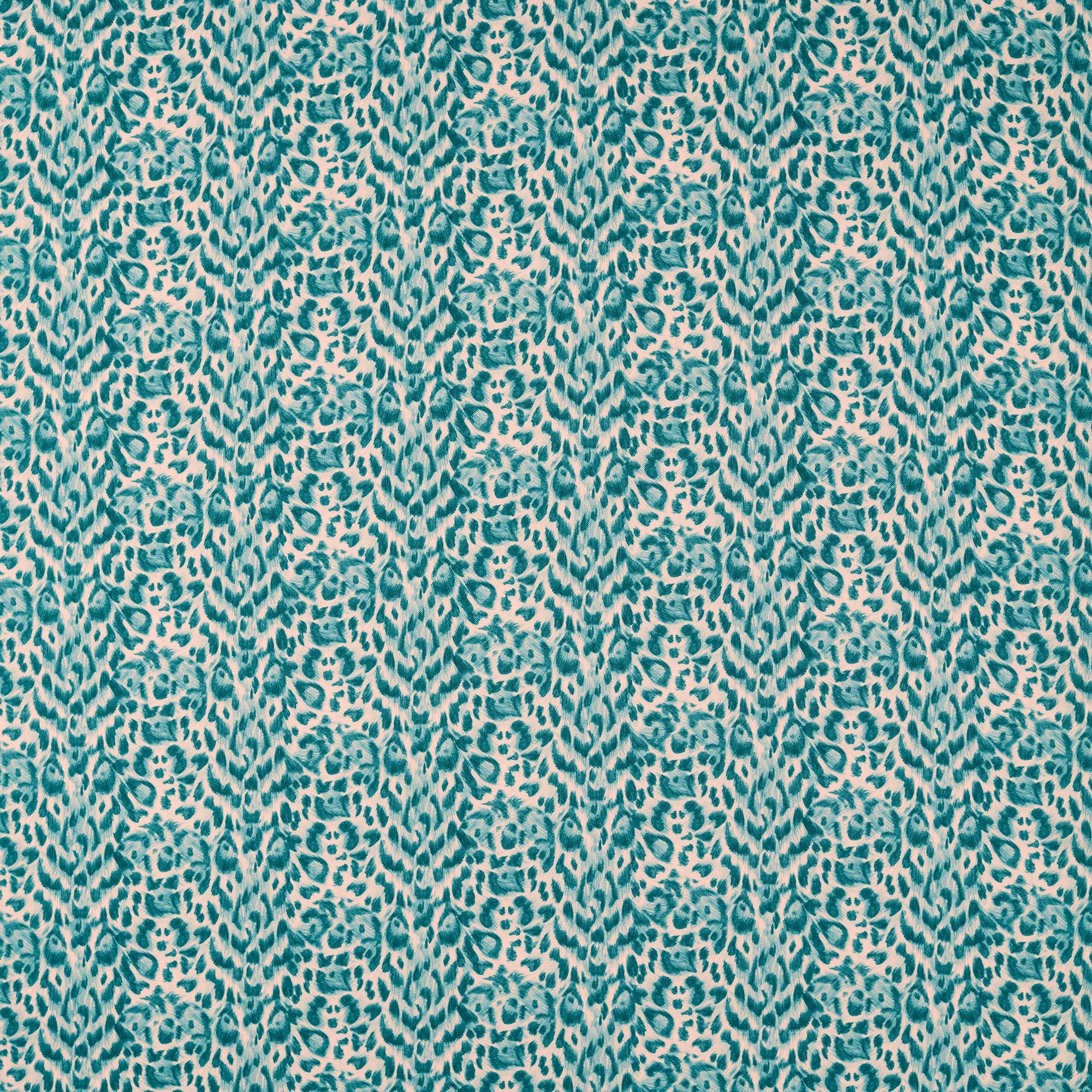CCF086601 Felis Indoor Outdoor Teal Emma J Shipley Indoor Outdoor Wild Escape Fabric by Clarke & Clarke