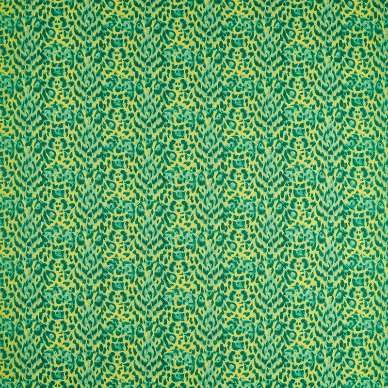 CCF086602 Felis Indoor Outdoor Lime Emma J Shipley Indoor Outdoor Wild Escape Fabric by Clarke & Clarke