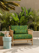 CCF086602 Felis Indoor Outdoor Lime Emma J Shipley Indoor Outdoor Wild Escape Fabric by Clarke & Clarke