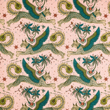 CCF086801 Lynx Indoor Outdoor Pink Emma J Shipley Indoor Outdoor Wild Escape Fabric by Clarke & Clarke