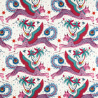 CCF086802 Lynx Indoor Outdoor Magenta Emma J Shipley Indoor Outdoor Wild Escape Fabric by Clarke & Clarke