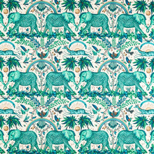CCF087102 Zambezi Indoor Outdoor Green Emma J Shipley Indoor Outdoor Wild Escape Fabric by Clarke & Clarke