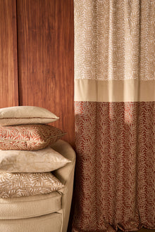CCF0881-01 VIrgata Cinnamon Expressions Fabric by Clarke & Clarke