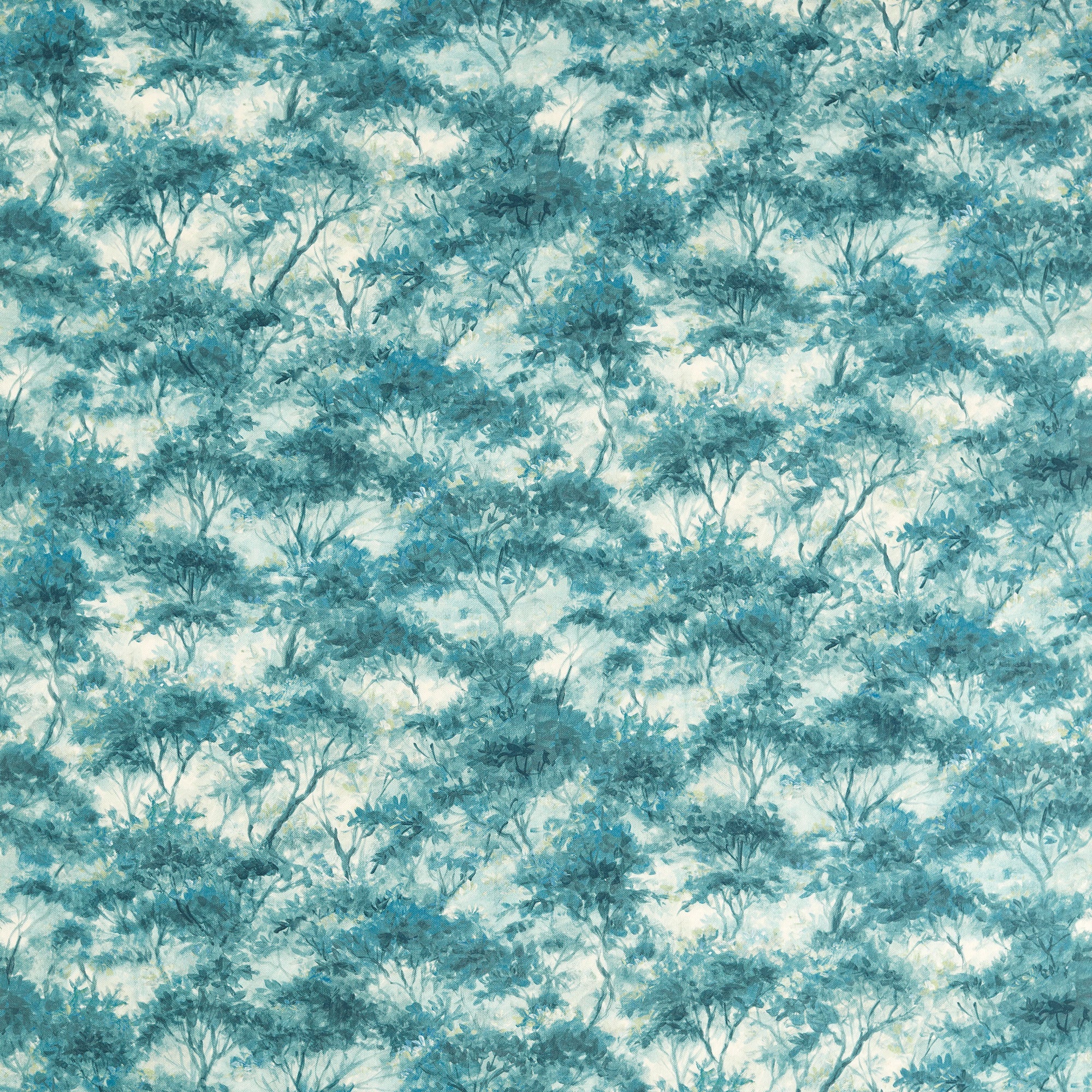 CCF0883-03 Boschetto Print Teal Elements Fabric by Clarke & Clarke