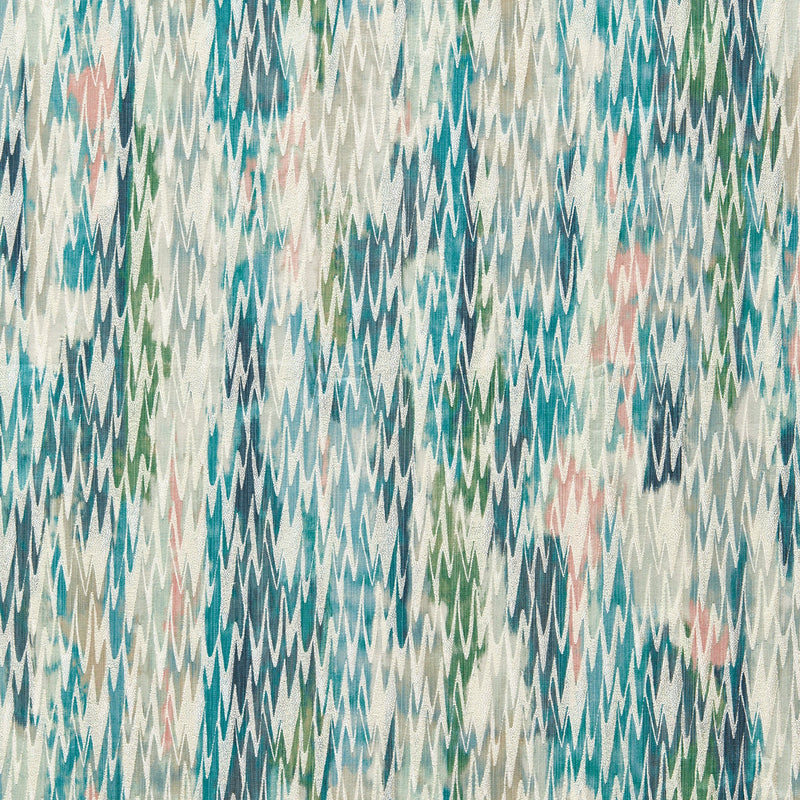 CCF0887-03 Ignis Weave Teal/Blush Elements Fabric by Clarke & Clarke