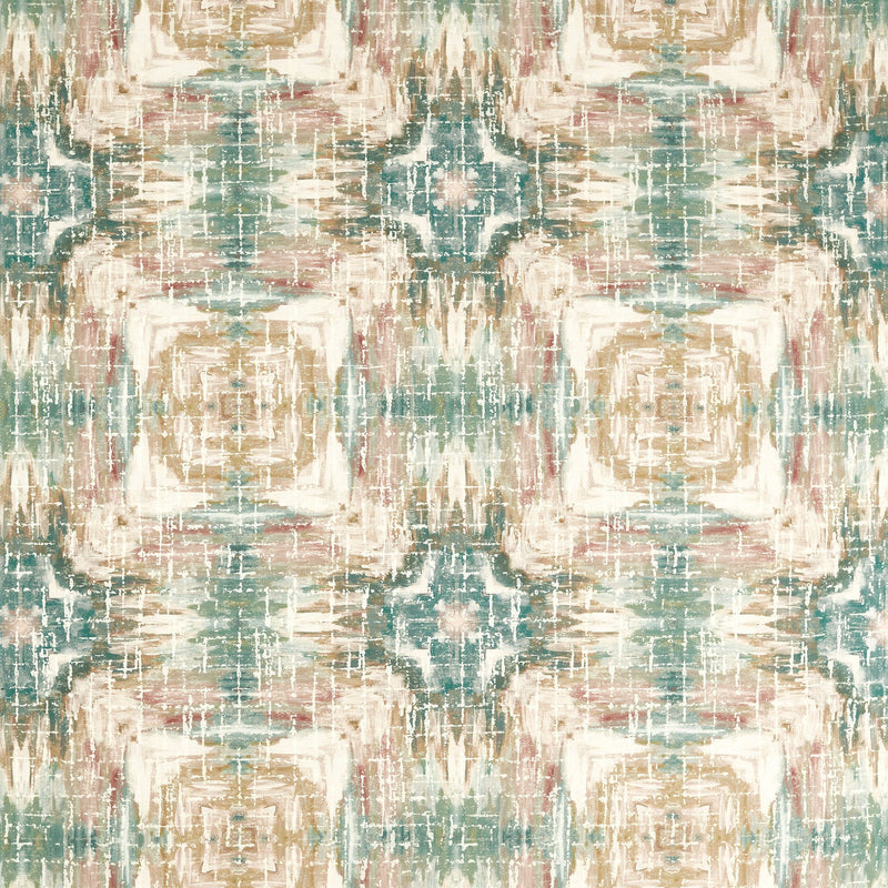 CCF0888-03 Kalia Print Mineral/Blush Elements Fabric by Clarke & Clarke