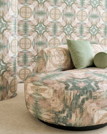 CCF0888-03 Kalia Print Mineral/Blush Elements Fabric by Clarke & Clarke