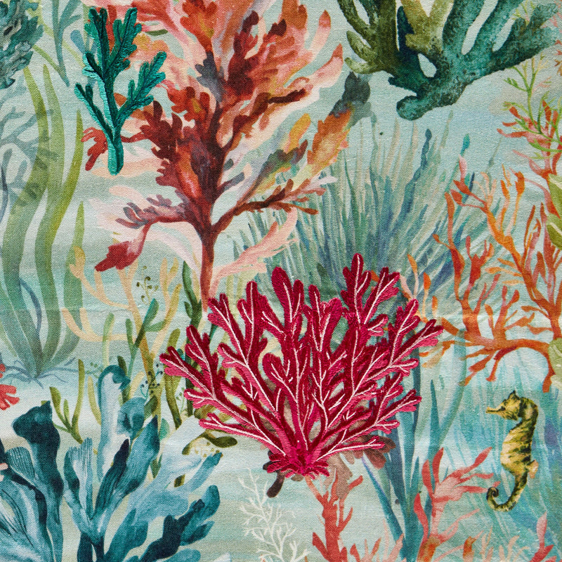 CCF0889-01 Oceana Print Coral Elements Fabric by Clarke & Clarke