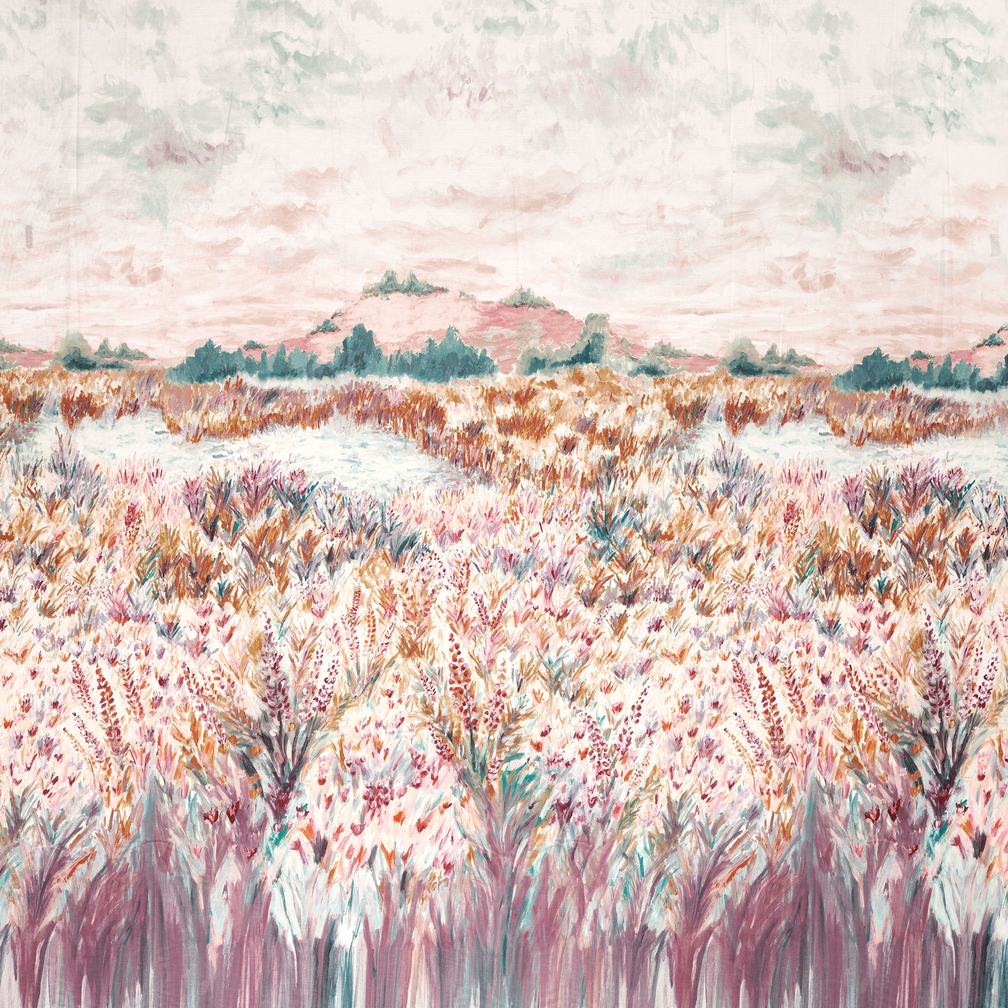 CCF0892-02 Wildbloom Print Mineral/Blush Elements Fabric by Clarke & Clarke