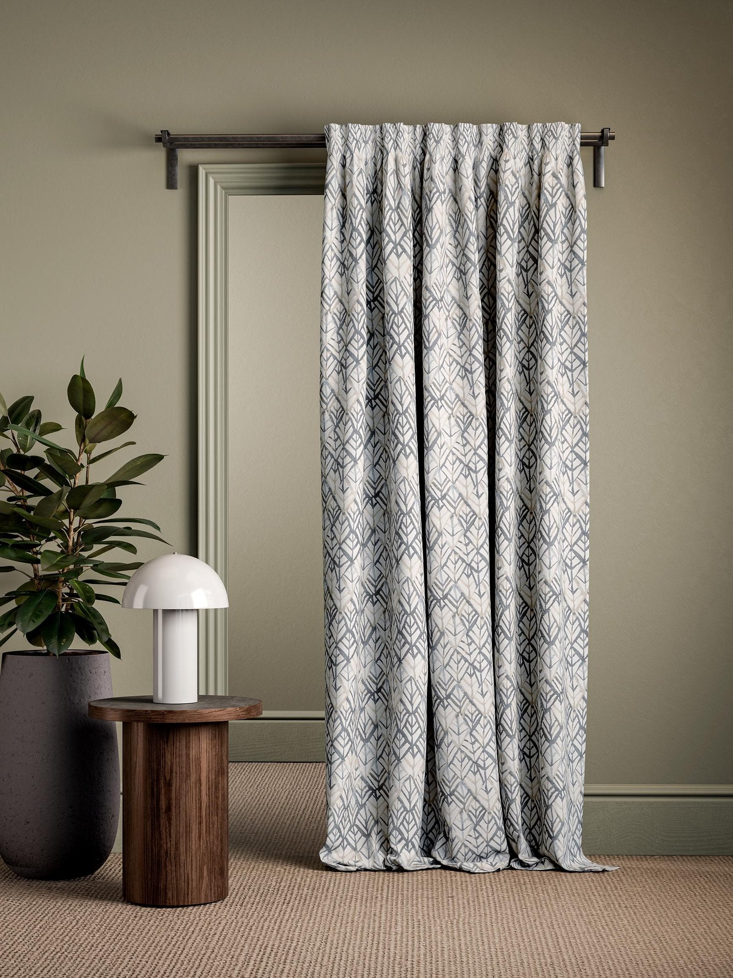 CCF0895-02 Canopy Mineral Cassia Fabric by Clarke & Clarke
