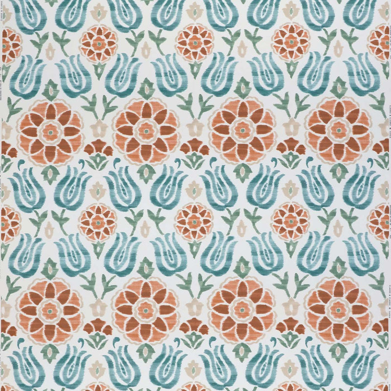 CCF0896-01 Cassia Spice / Sage Fabric by Clarke & Clarke