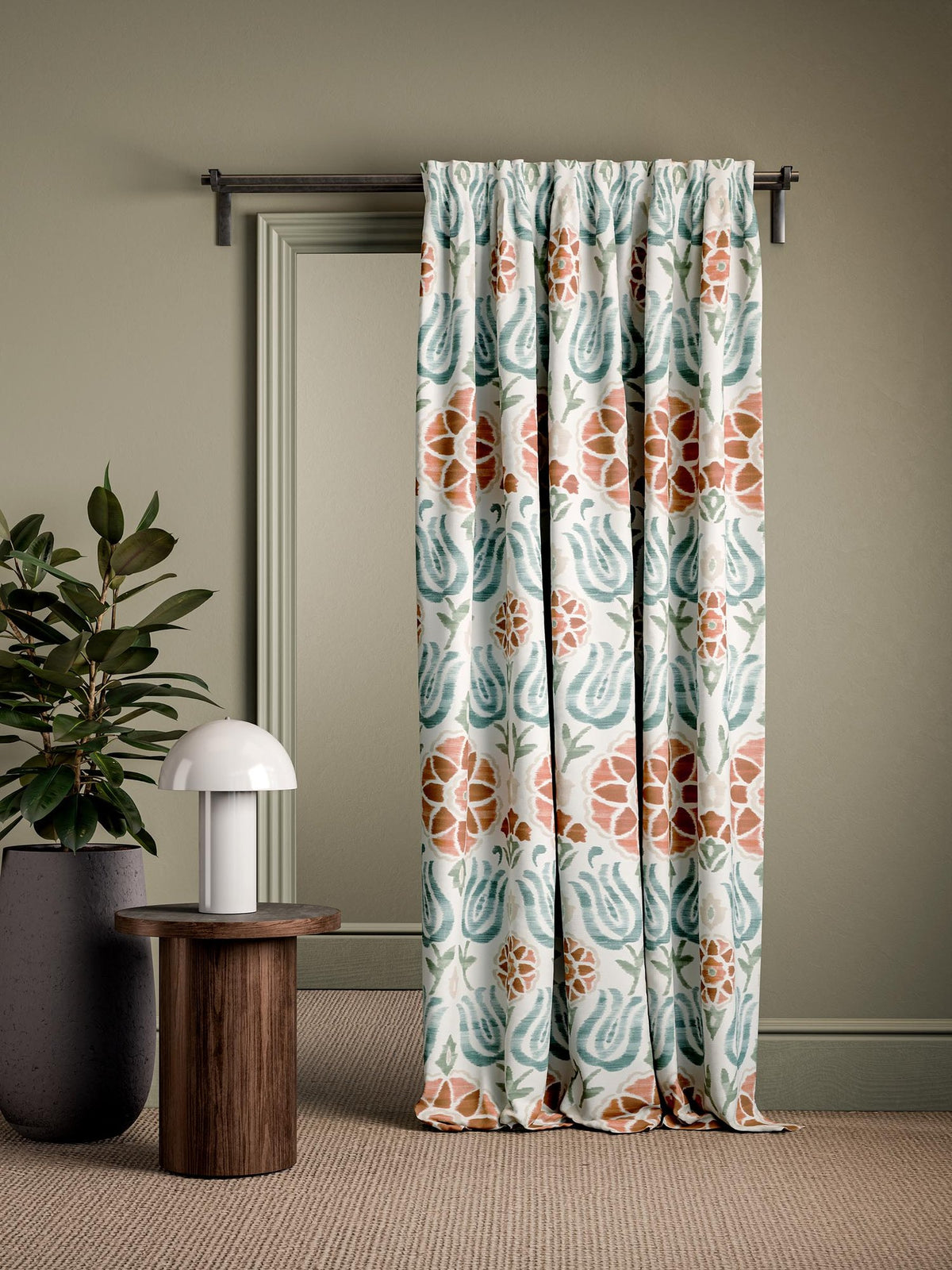 CCF0896-01 Cassia Spice / Sage Fabric by Clarke & Clarke