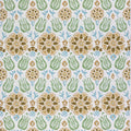 Cassia Seafoam / Mustard Fabric by Clarke & Clarke