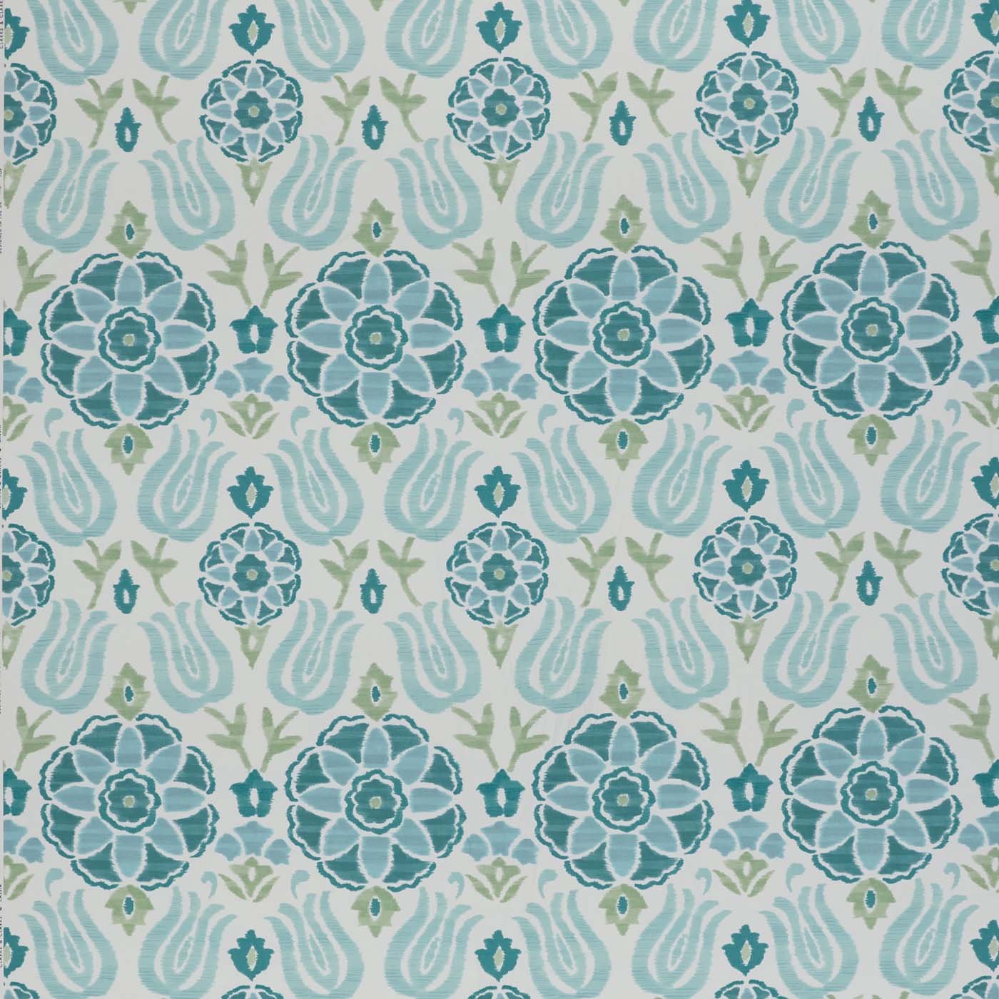 CCF0896-03 Cassia Peacock / Sky Fabric by Clarke & Clarke
