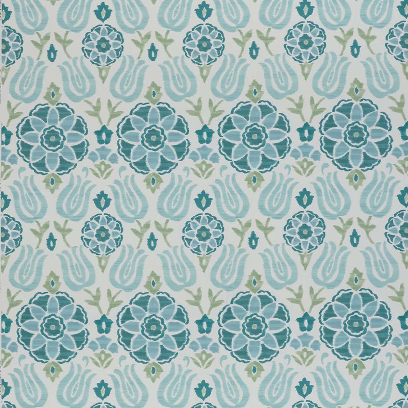 CCF0896-03 Cassia Peacock / Sky Fabric by Clarke & Clarke