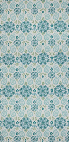 CCF0896-03 Cassia Peacock / Sky Fabric by Clarke & Clarke