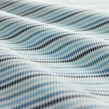 CCF0897-02 Grove Stripe Sky / Midnight / Indigo Cassia Fabric by Clarke & Clarke