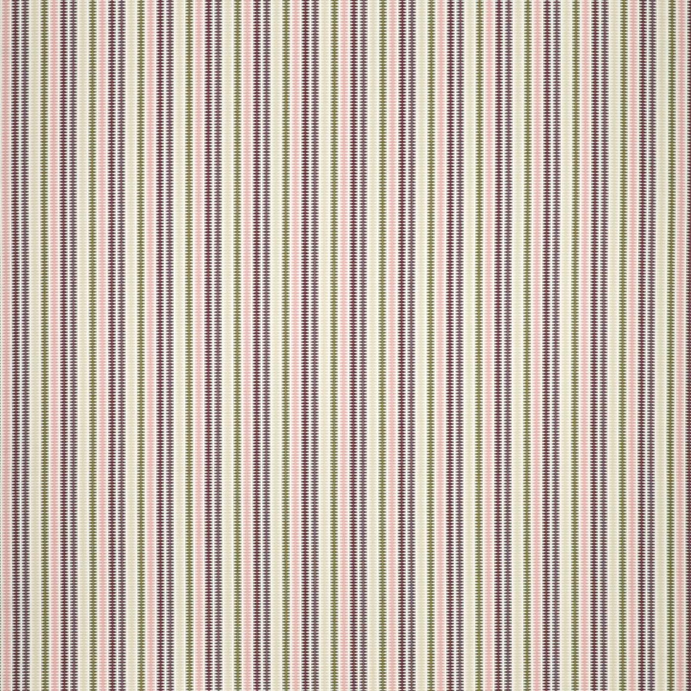CCF0897-03 Grove Stripe Raspberry / Plum / Olive Cassia Fabric by Clarke & Clarke