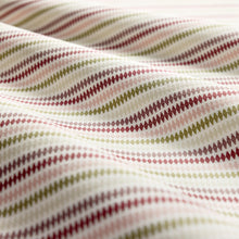 CCF0897-03 Grove Stripe Raspberry / Plum / Olive Cassia Fabric by Clarke & Clarke