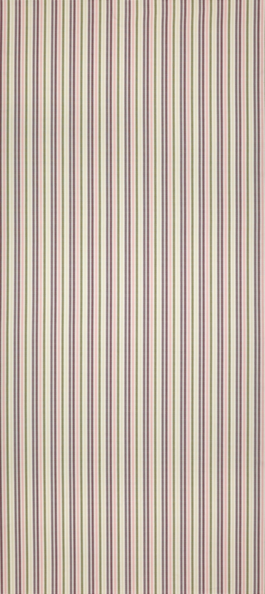 CCF0897-03 Grove Stripe Raspberry / Plum / Olive Cassia Fabric by Clarke & Clarke
