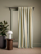 CCF0897-04 Grove Stripe Forest / Mustard / Sage Cassia Fabric by Clarke & Clarke