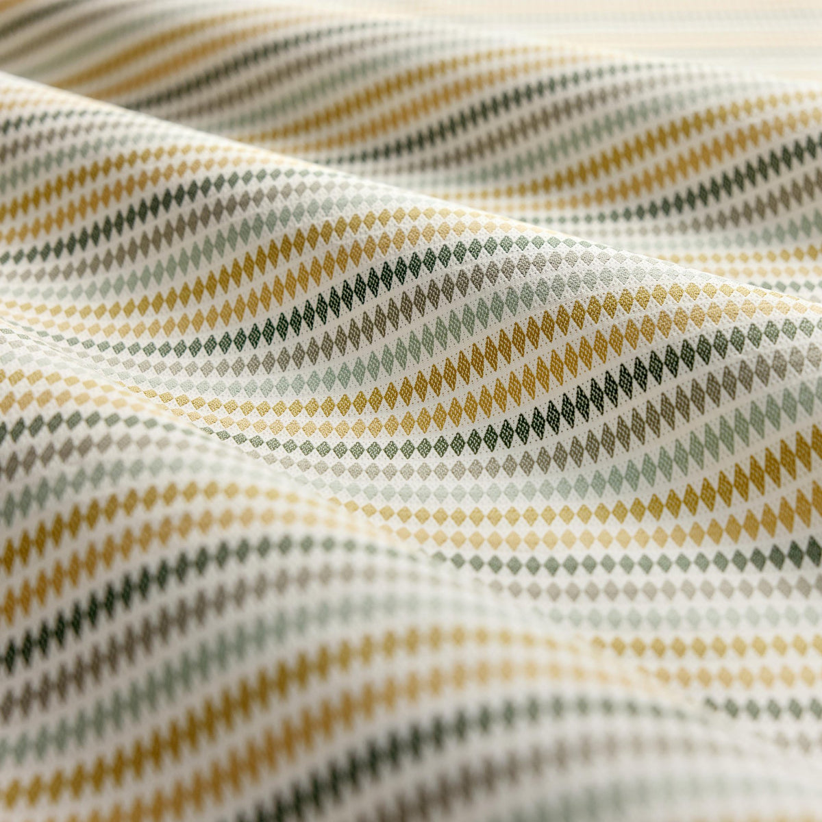CCF0897-04 Grove Stripe Forest / Mustard / Sage Cassia Fabric by Clarke & Clarke