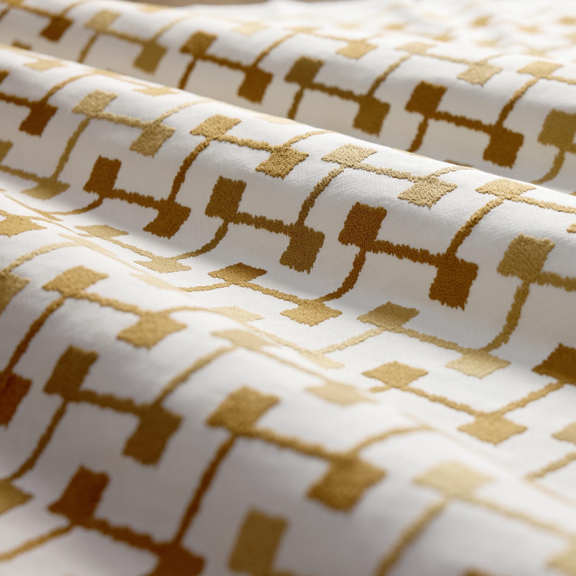 CCF0898-03 Hemlock Mustard Cassia Fabric by Clarke & Clarke