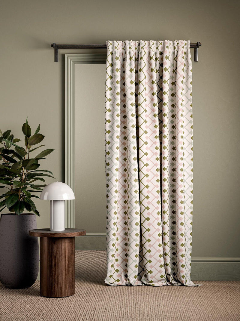 CCF0898-04 Hemlock Olive / Blush Cassia Fabric by Clarke & Clarke