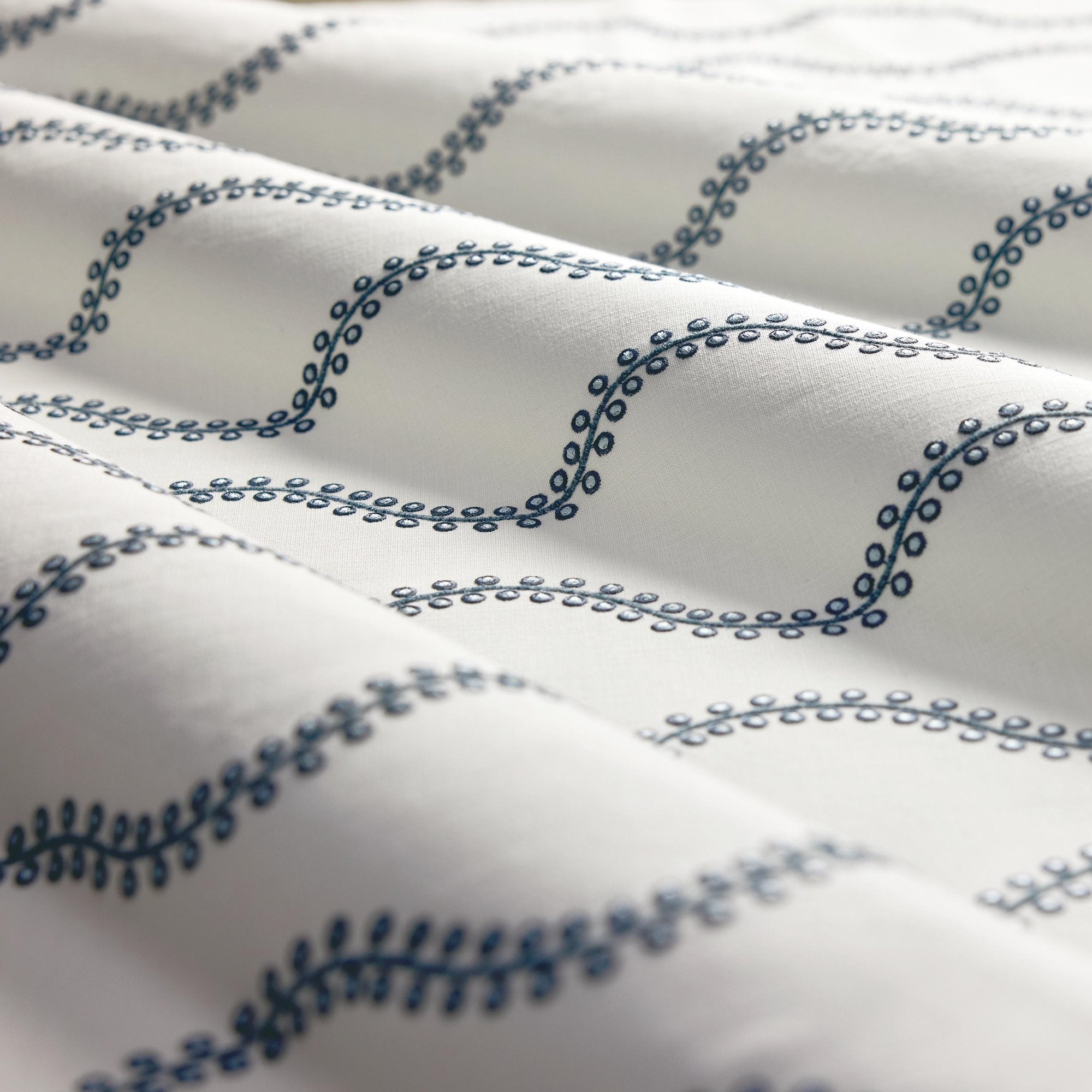 CCF0902-01 Woburn II Midnight Cassia Fabric by Clarke & Clarke