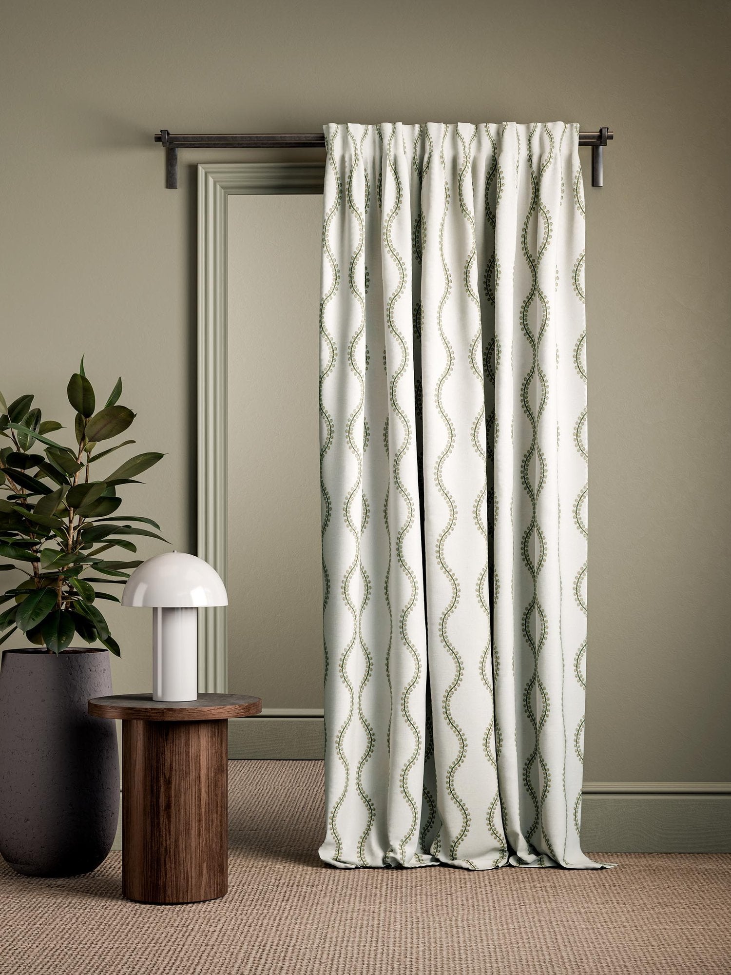 CCF0902-03 Woburn II Sage Cassia Fabric by Clarke & Clarke