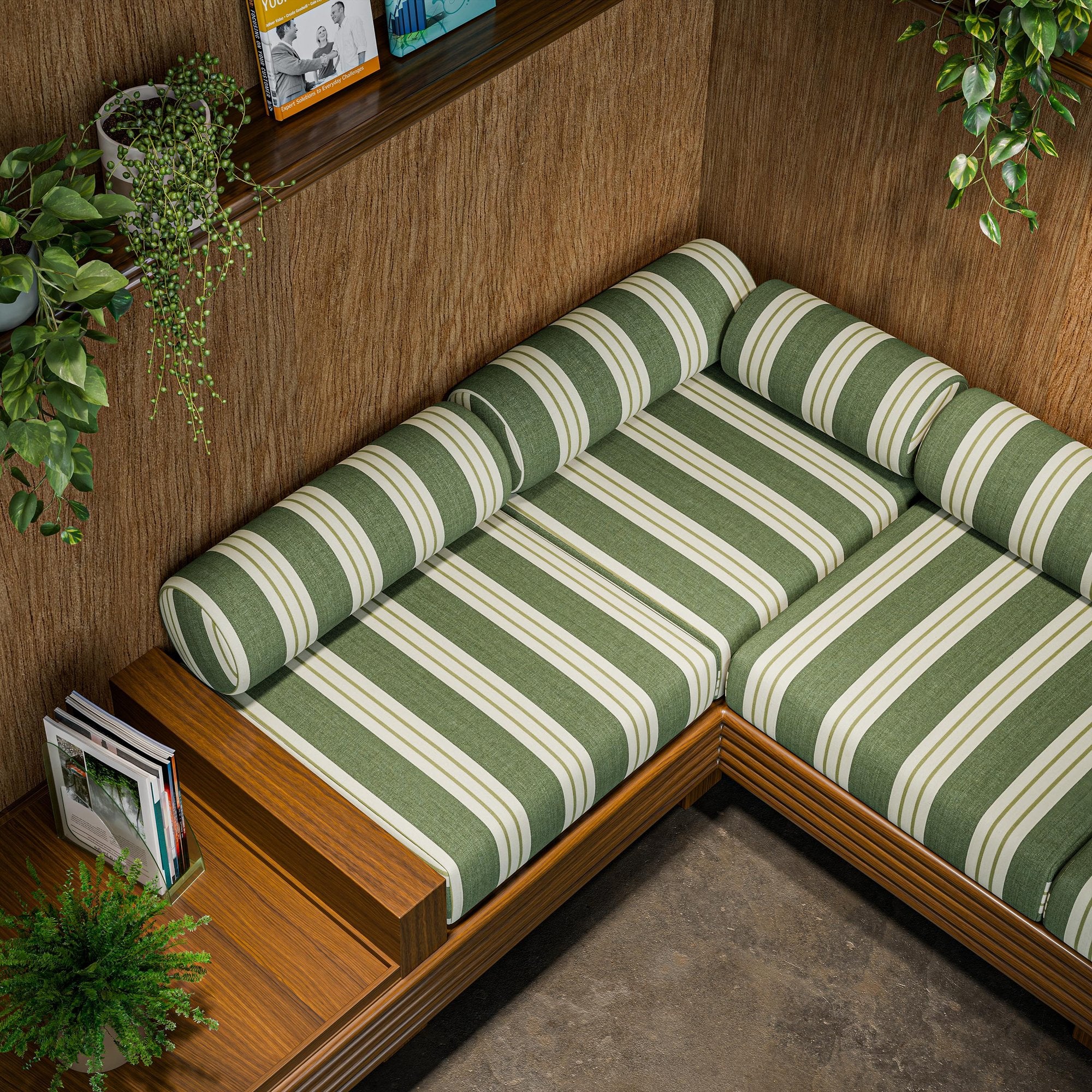 CCF0905-01 Foxdale Herb / Lime Edgeworth II Fabric by Clarke & Clarke