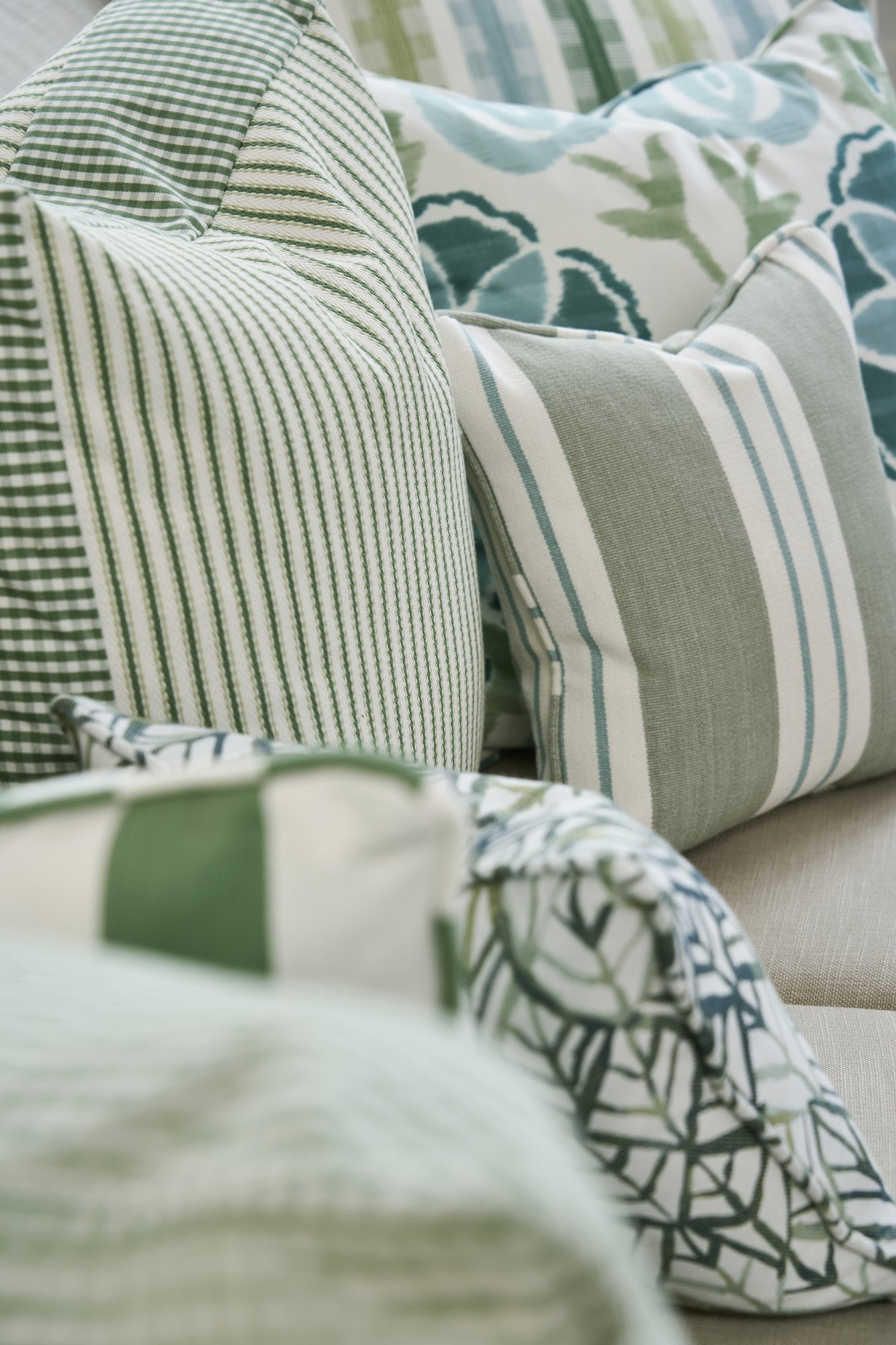 CCF0905-02 Foxdale Eau De Nil / Sky Edgeworth II Fabric by Clarke & Clarke