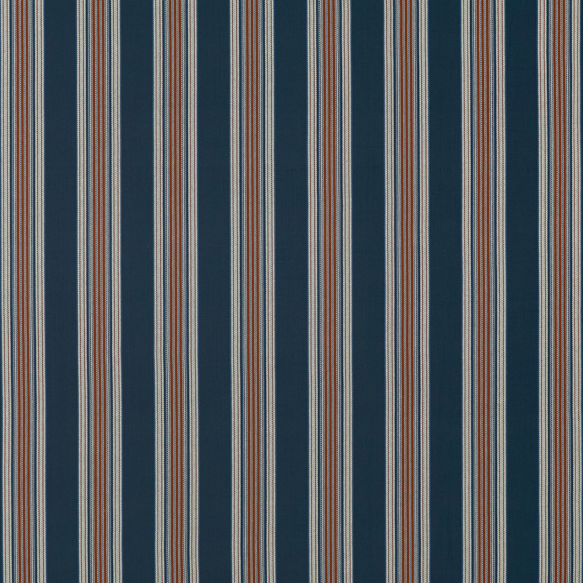 CCF0906-03 Marylebone Navy / Rust Edgeworth II Fabric by Clarke & Clarke