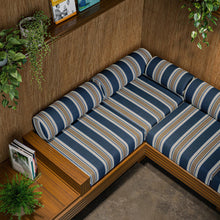 CCF0906-03 Marylebone Navy / Rust Edgeworth II Fabric by Clarke & Clarke