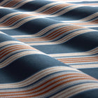 CCF0906-03 Marylebone Navy / Rust Edgeworth II Fabric by Clarke & Clarke