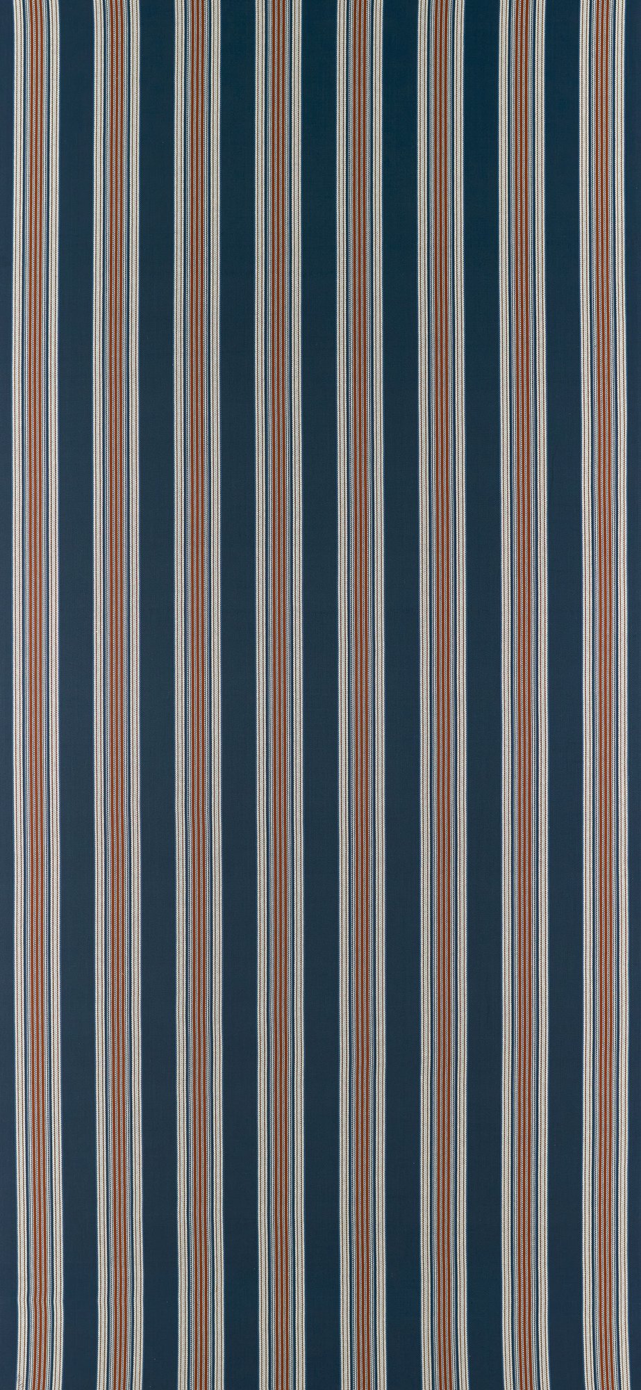 CCF0906-03 Marylebone Navy / Rust Edgeworth II Fabric by Clarke & Clarke