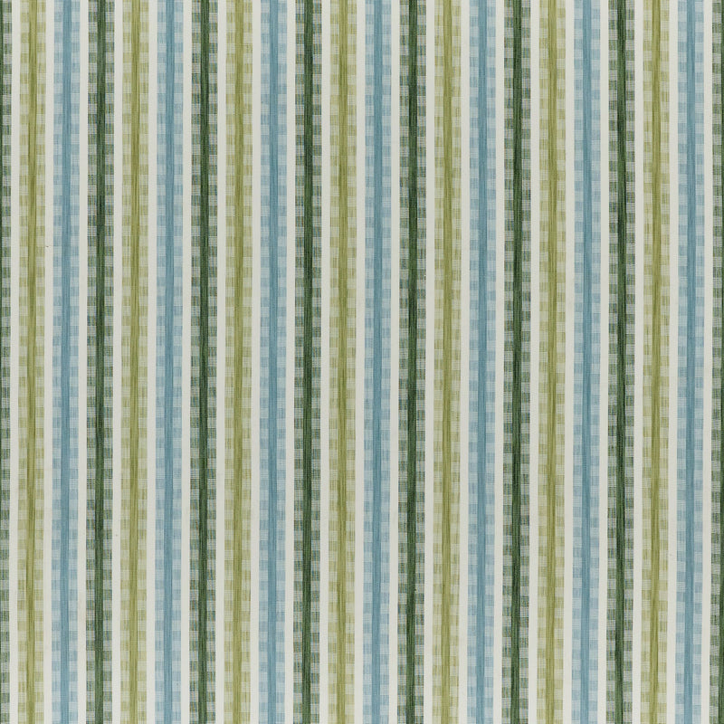 CCF0910-01 Willowbourne Sky / Herb / Lime Edgeworth II Fabric by Clarke & Clarke