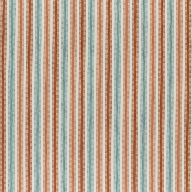 CCF0910-03 Willowbourne Spice / Sky Edgeworth II Fabric by Clarke & Clarke