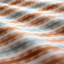 CCF0910-03 Willowbourne Spice / Sky Edgeworth II Fabric by Clarke & Clarke