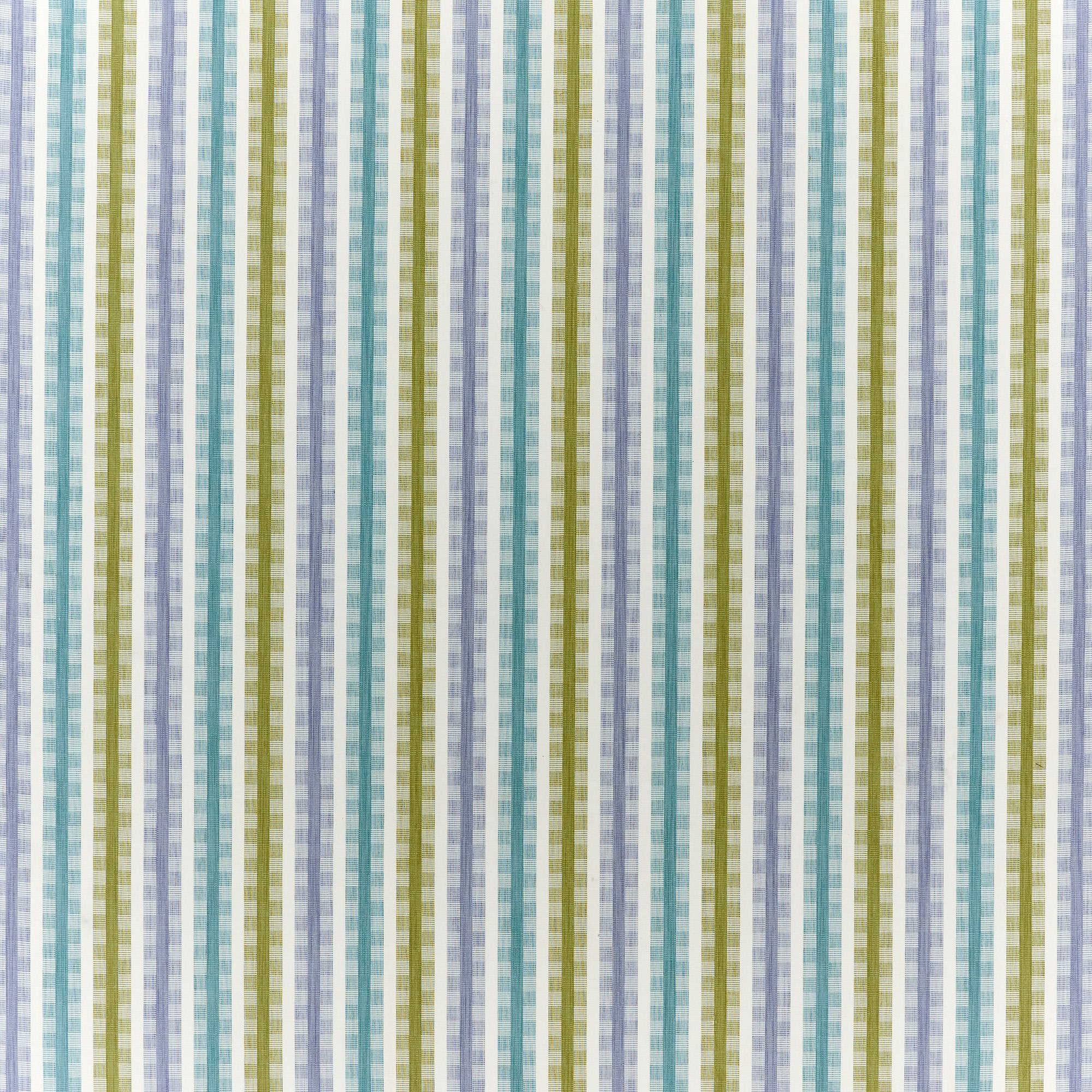 CCF0910-04 Willowbourne Periwinkle / Aqua / Lime Edgeworth II Fabric by Clarke & Clarke