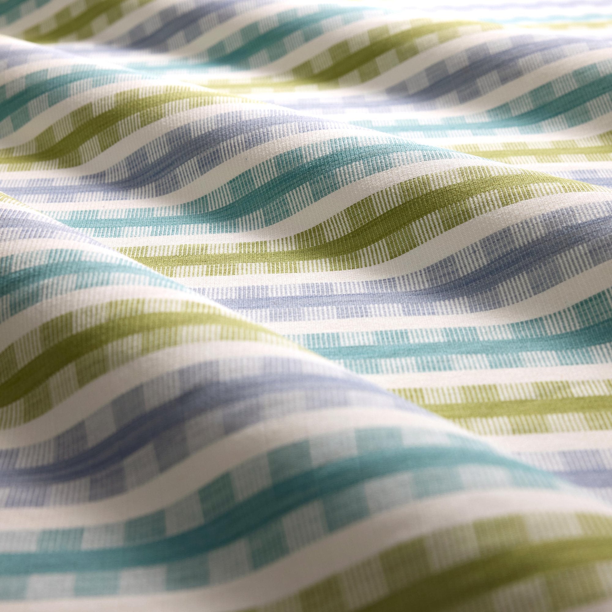 CCF0910-04 Willowbourne Periwinkle / Aqua / Lime Edgeworth II Fabric by Clarke & Clarke